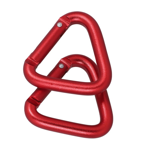 LOLIPPYY 2Pcs Heavy Duty Red Carabiner Clip for Mountain Climbing with Convenient Lock
