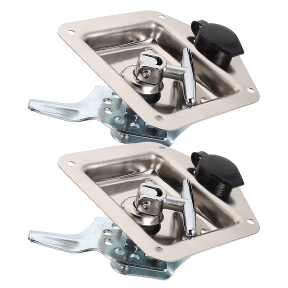 LOLIPPYY 2-Pack Heavy Duty Stainless Steel T-Handle Lock for Trailer Doors and Truck Toolboxes, Secure and