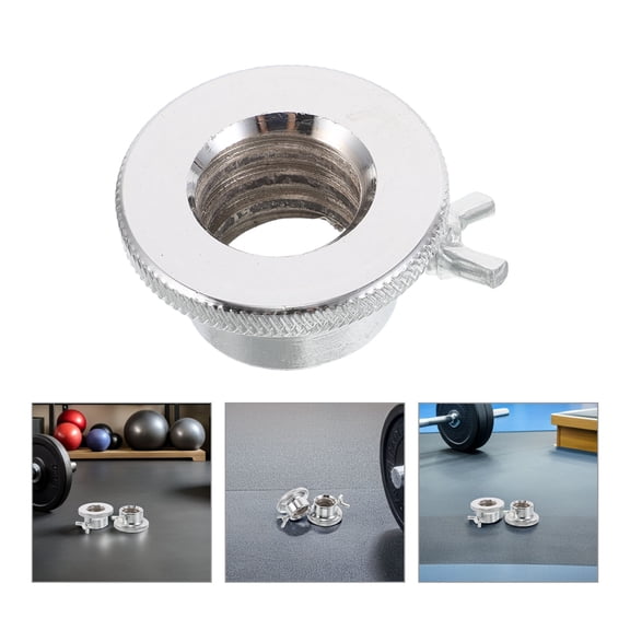 LOLIPPYY 2Pcs Heavy Duty Steel Dumbbell Clamps with Double Insurance Screw Collar for Weightlifting