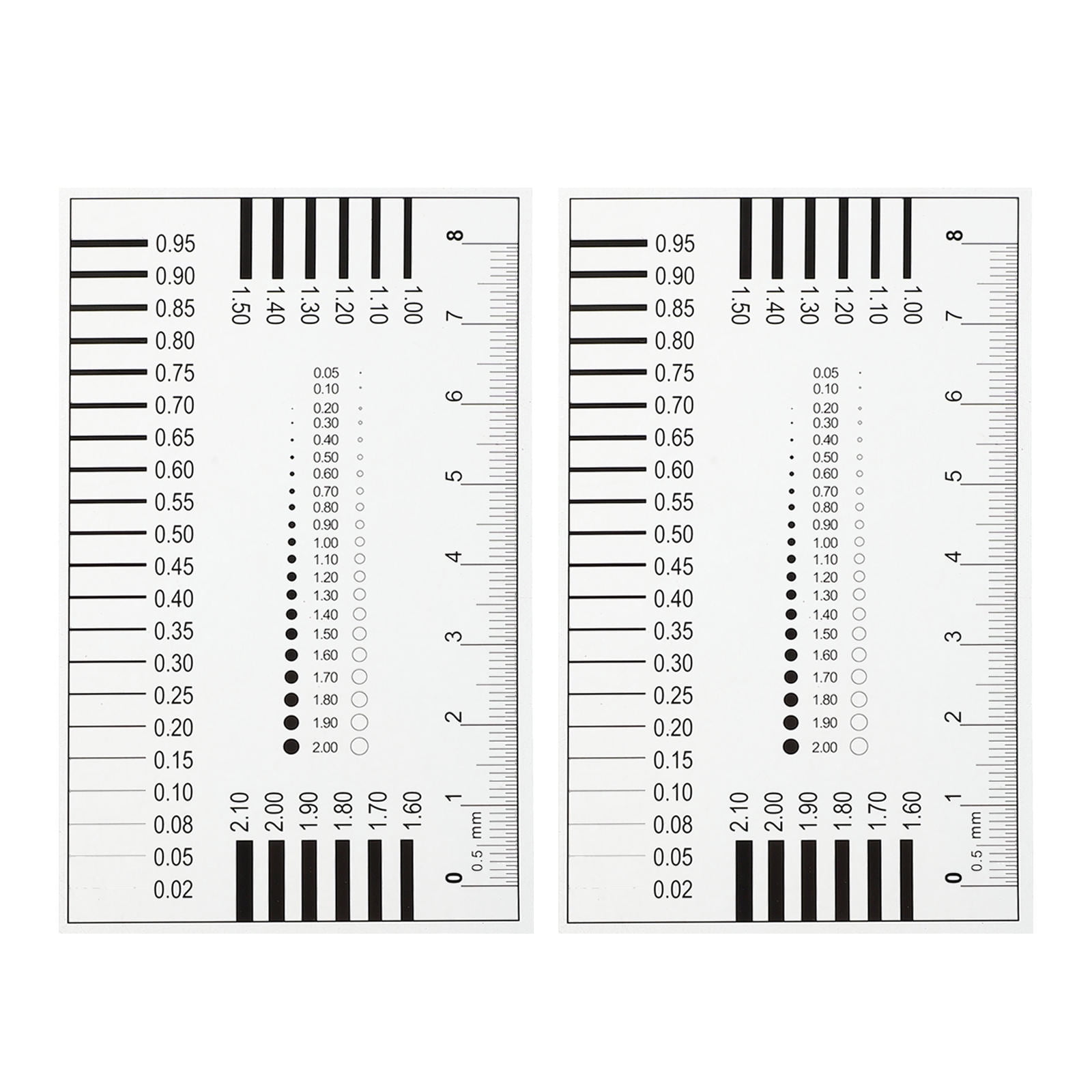 Crack Measuring Ruler LOLIPPYY 2Pcs High Precision Crack Width Ruler Transparent Scale for ...
