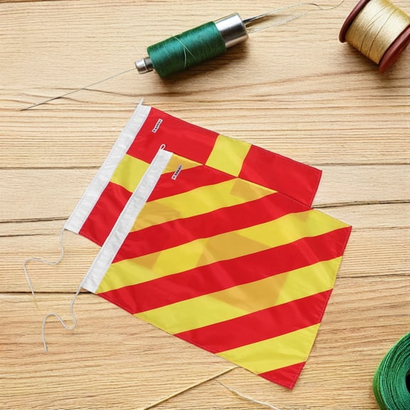 LOLIPPYY 2Pcs High Visibility Marine Signal Flags for Nautical Communication and Ship Safety