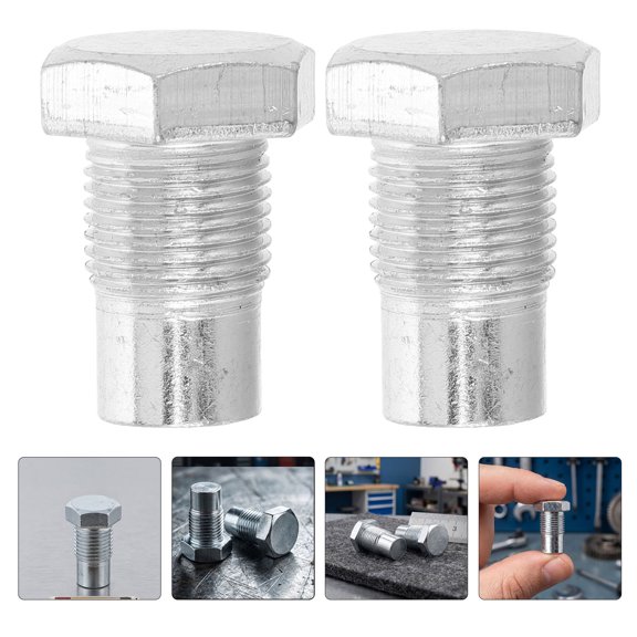LOLIPPYY 2Pcs Horizontal Floor Jack Spare Parts Plated Silver Screws for Garage Repair and High Strength Performance