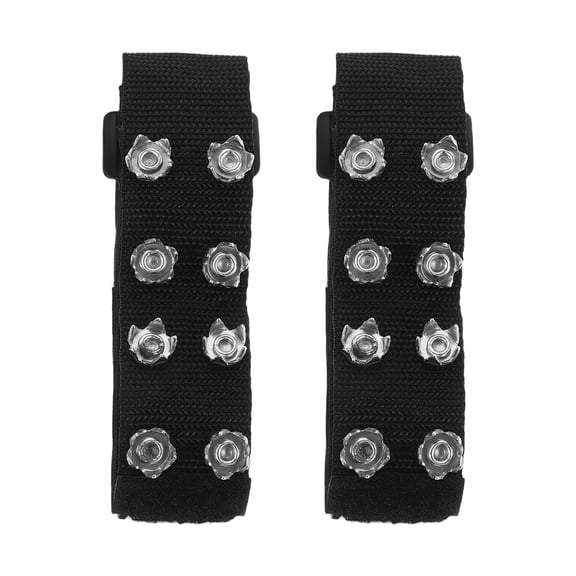 LOLIPPYY 2-Pack Ice Traction Cleats with Grip for Hiking, Winter Sports, and Outdoor Activities, Adjustable Universal Fit
