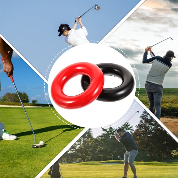 LOLIPPYY 2Pcs Iron Golfing Weighted Swing Rings Coated Durable Round Weight Practice Training Aid