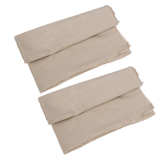 LOLIPPYY 2-Pack Khaki Linen Burlap Fabric for Pottery Clay Texturing, Professional Pottery Tool Material