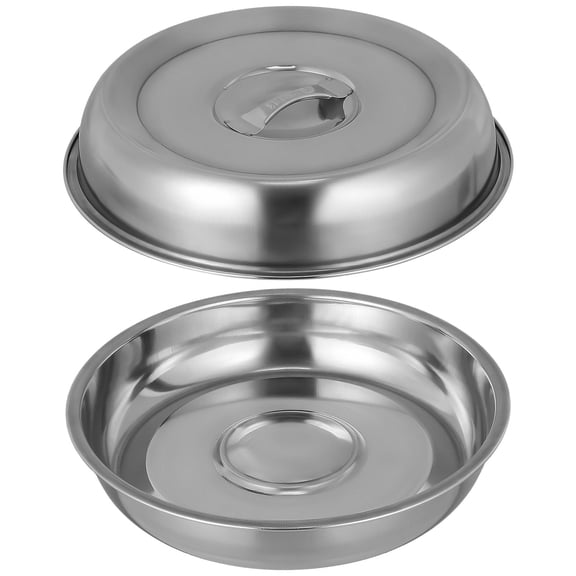 LOLIPPYY 2Pcs Kitchen Stainless Steel Food Cover Protective Hood for Steak and Burgers