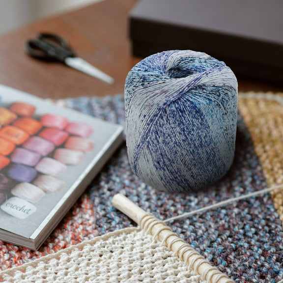 LOLIPPYY 2Pcs Knitting Thread Rolls Hand-knitting Cotton Yarn Multi for Shawls for Parents