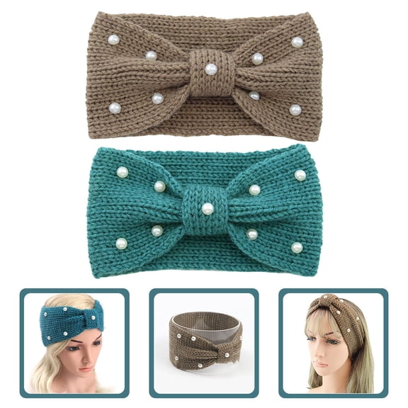 LOLIPPYY 2Pcs Knotted Headband for Women Knitted Yarn Warmth Protection for