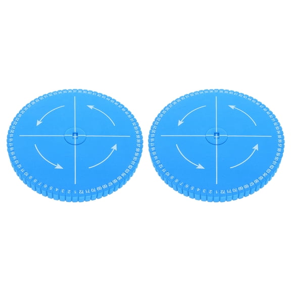 LOLIPPYY 2Pcs Kumihimo Disc Braiding Tool for Crafting Cord Bracelets Blue Round Plate