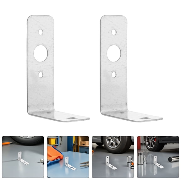 LOLIPPYY 2Pcs L Shape Trailer Light Bracket Marine Grade Plated Silver with Reinforced Load Bearing Design