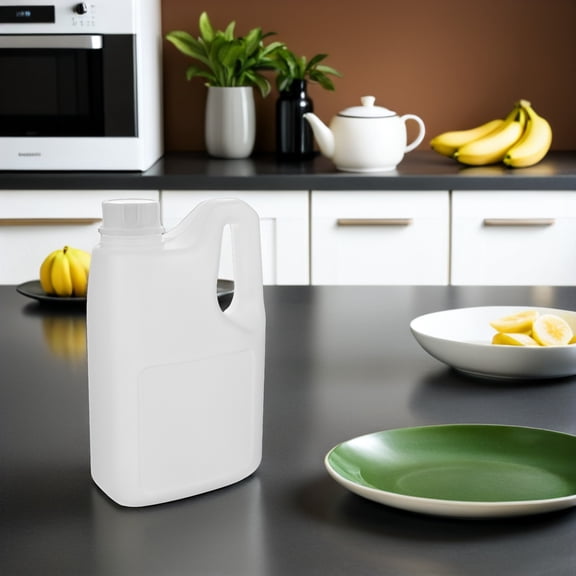 LOLIPPYY 2Pcs Leakproof Plastic Smoothie Containers with Handle and Lid Wide Mouth Reusable Drink Bottles