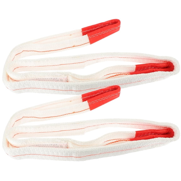LOLIPPYY 2-Pack Heavy Duty Polypropylene Lift Sling Straps for Crane Lifting, Recovery and Rigging Applications