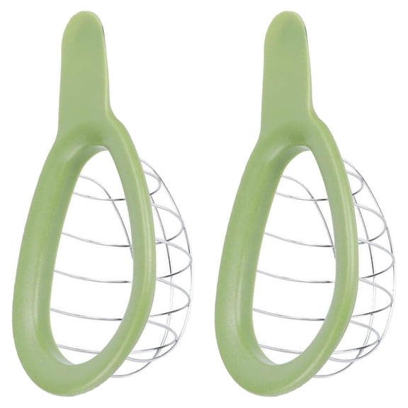 LOLIPPYY 2Pcs Light Green Avocado Slicer Ergonomic Handle Multipurpose Stainless Steel Kitchen Tool