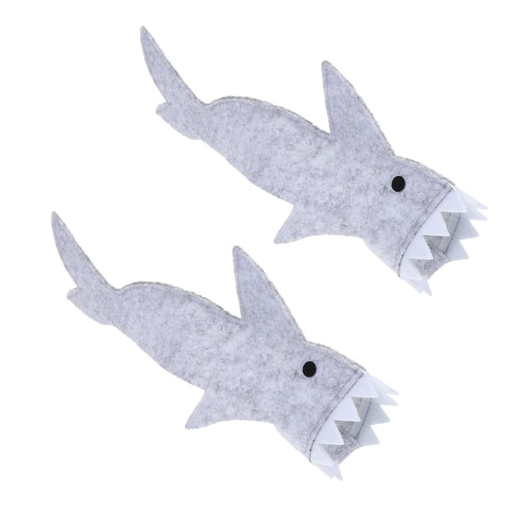 LOLIPPYY 2Pcs Light Grey Felt Lizard Shark Suit Creative Comfortable Pet Outfit