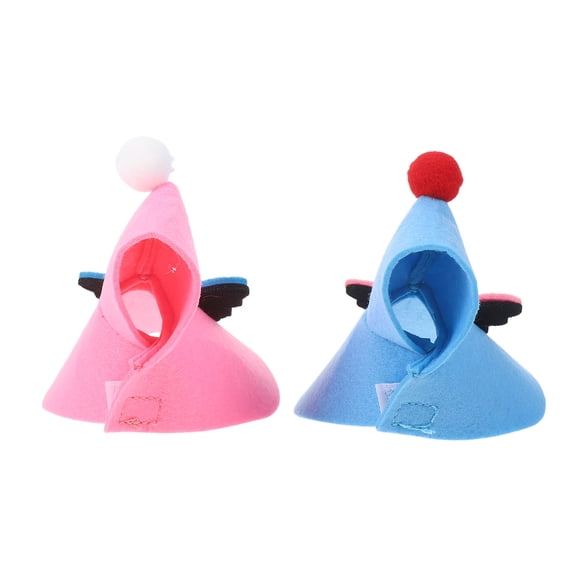 LOLIPPYY 2-Pack Lightweight Felt Parrot Capes for Winter Outdoor Decoration Warm Bird Costumes