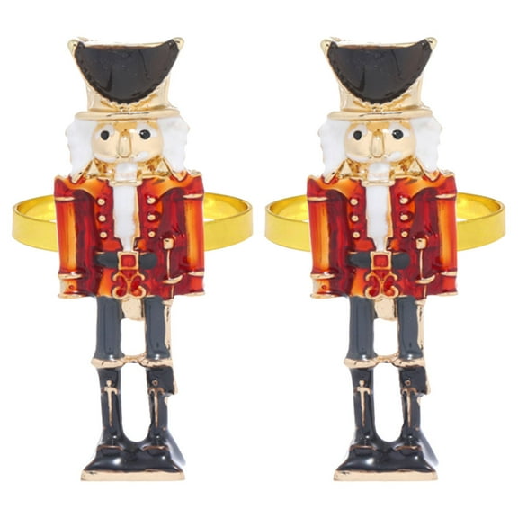 LOLIPPYY Set of 2 Lightweight Nutcracker Napkin for Christmas Dinner Table and Holiday Banquet Decor
