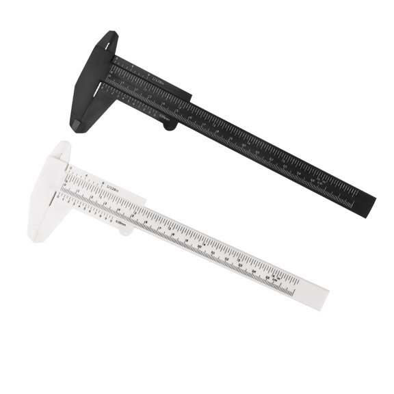 LOLIPPYY 2Pcs Lightweight Plastic 150Mm Caliper Gauge for Step Depth and External Measuring