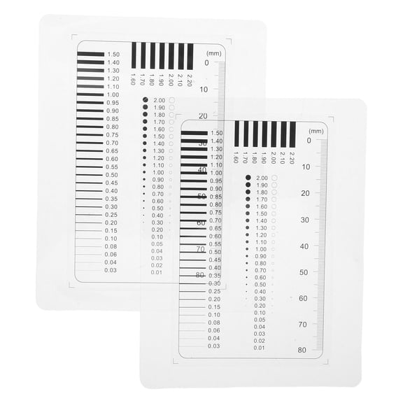 LOLIPPYY 2-Pack Linear Rulers and Diameter Measuring Tools for Accurate Flaw Detection in Construction and Engineering Projects