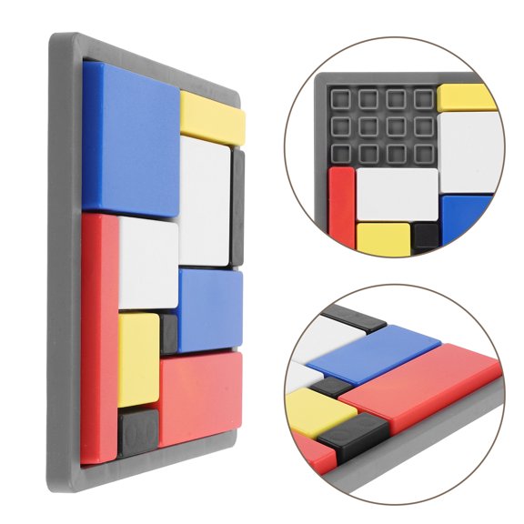 LOLIPPYY 2Pcs Logic Puzzle Building Blocks Enhancing Geometric Shape Recognition and Cognitive Skills