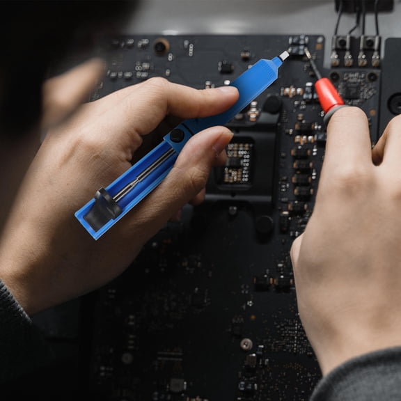 LOLIPPYY 2Pcs Manual Blue Desoldering Tool Pen with Strong Suction for Soldering Work