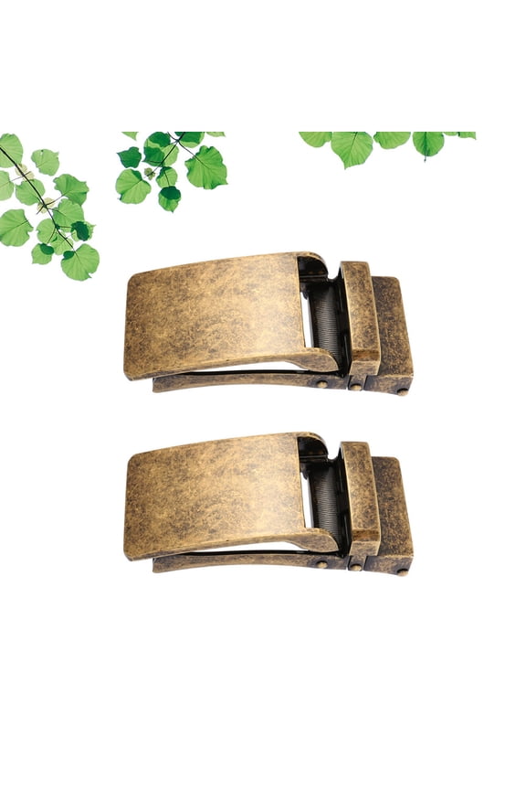 2Pcs Mens Alloy Belt Buckles in Brown for Belts Easy Style Change