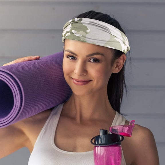 LOLIPPYY 2Pcs Mens Cooling Headbands Green Athletic Hair Bandana for Sports and Exercise Use