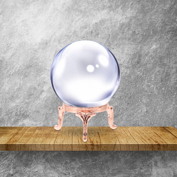 LOLIPPYY 2Pcs Decorative Rose Plated Gold Crystal Sphere Stand Metal Display Base for Table Centerpiece