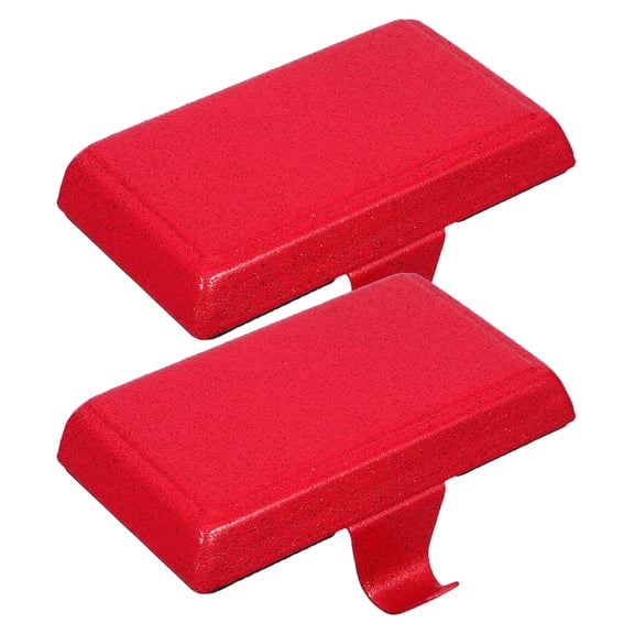 LOLIPPYY Set of 2 Red Metal Stocking Holder Stands with Fireplace Hooks for Holiday Mantel Decoration