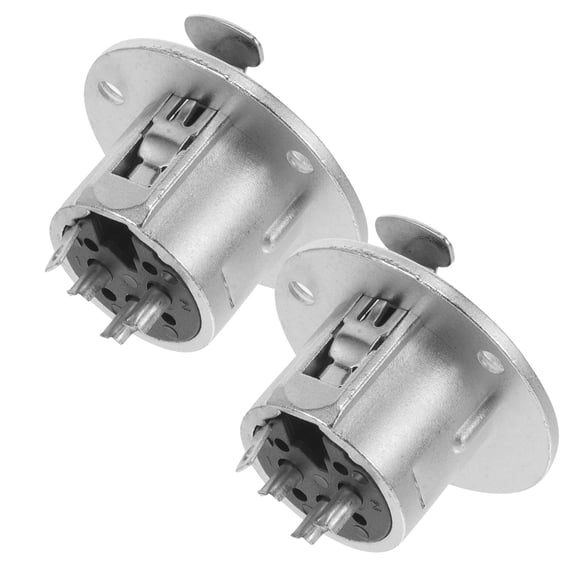 LOLIPPYY 2Pcs Microphone Socket 3 Pin Female Jack Panel Mount Connector Zinc Alloy for Speaker Audio