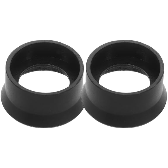 LOLIPPYY 2-Pack Microscope Eye Cups with Anti-Glare Rubber Covers for Laboratory and Scientific Use, Black