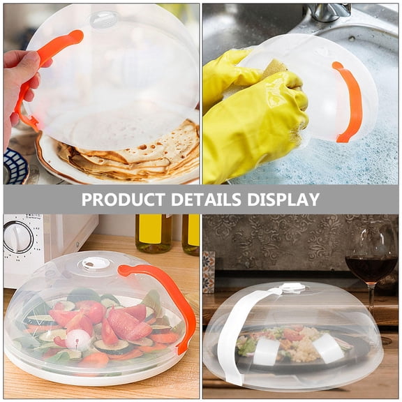 LOLIPPYY 2Pcs Microwave Plate Cover Plastic Food Splash Guard for Home Use with Easy Clean Microwave Accessories