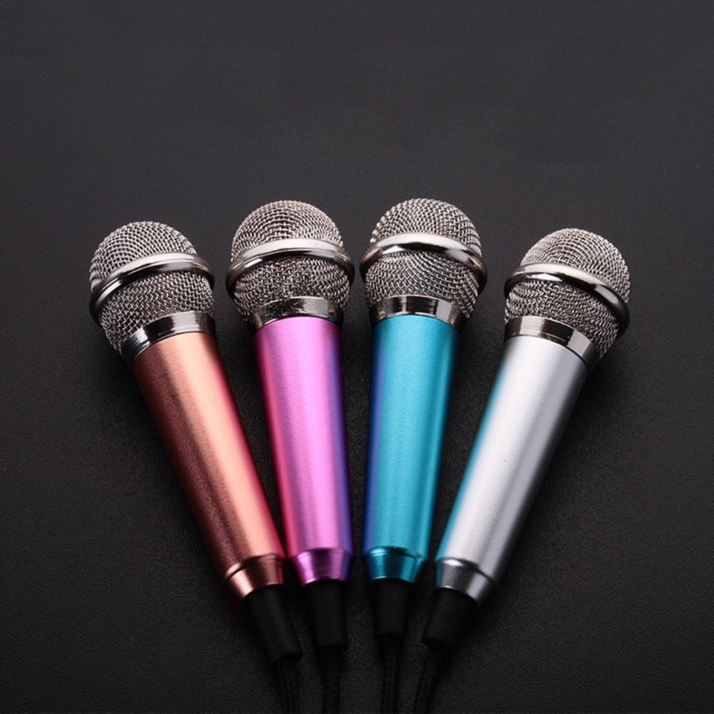 Mini Microfones LOLIPPYY 2-Pack Mini Stereo Microphones Compact Design for Karaoke ...