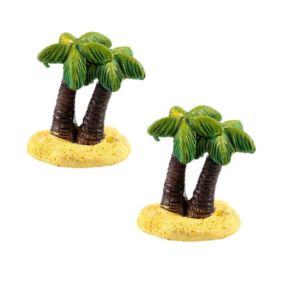 LOLIPPYY 2Pcs Mini Palm Trees for Crafts Green Decoration for Cake and Microlandschaft