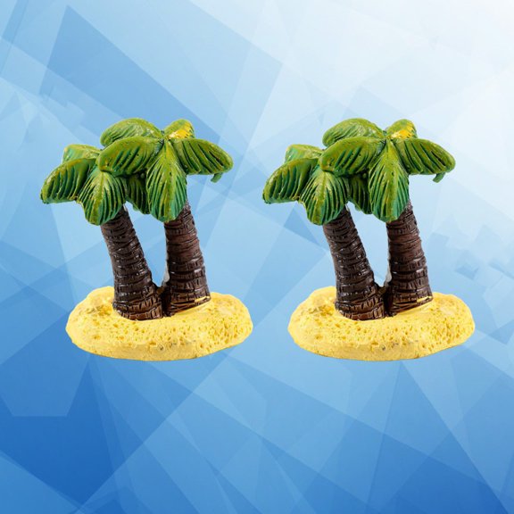 LOLIPPYY 2Pcs Miniature Tree Green Palm Tree Party Decorations for Garden Microlandscape