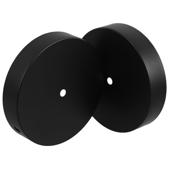 LOLIPPYY 2Pcs Minimalist Black Metal Lamp Base for Versatile Use with Stable Round Weighted Plate
