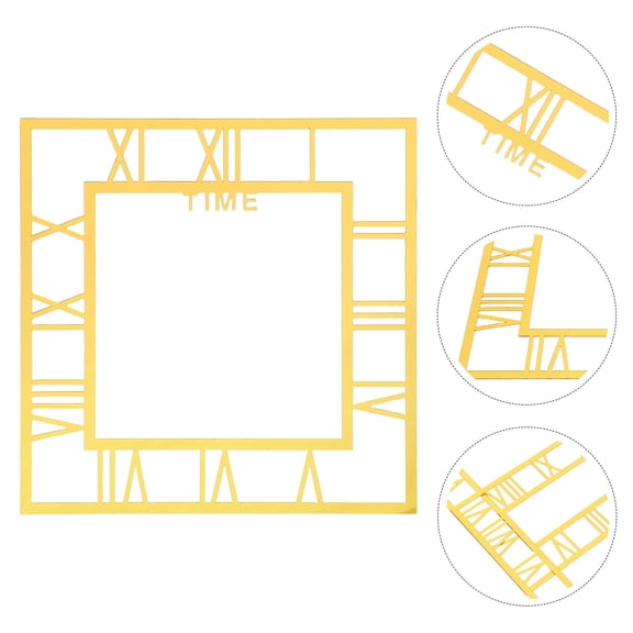 LOLIPPYY 2Pcs Minimalist Mirror Wall Clock Decal Sticker with Self Adhesive for Office Bedroom Walls