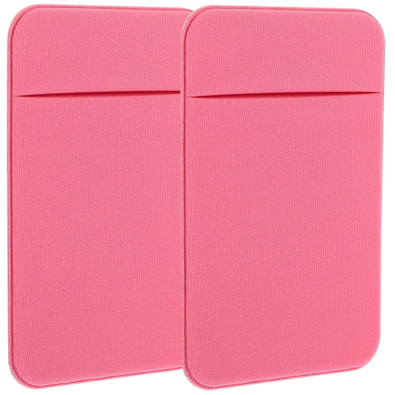 LOLIPPYY 2Pcs Mobile Phone Wallet in Pink Premium Adhesive Card Holder Sturdy Secure Phone Back