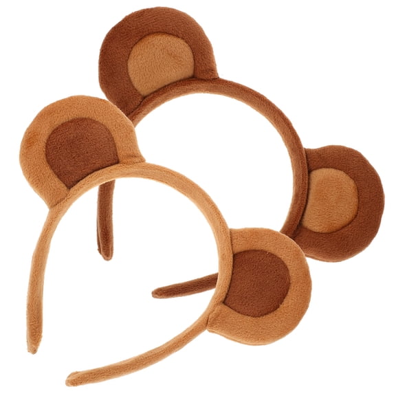 LOLIPPYY 2Pcs Monkey Ear Headband for Dress Up Hair Hoop in Assorted Color for Women
