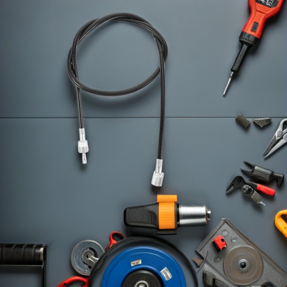 LOLIPPYY 2Pcs Motorbike Speedometer Cable Replacement Black Wire for Accurate Mileage and Easy Installation