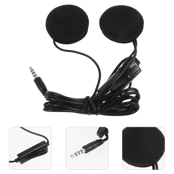 LOLIPPYY 2-Pack Motorcycle Headphones Black Plastic and Steel Noise Reduction for -Term Riding Use