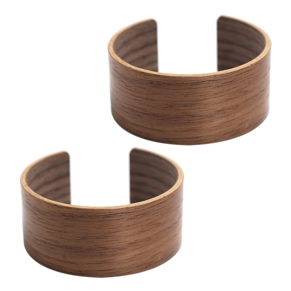 LOLIPPYY 2Pcs Mug Covers for Hot Drinks Walnut Cup Insulation Sleeves for Office Simple Design