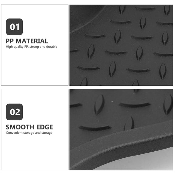 LOLIPPYY 2Pcs Multi Functional Black Plastic Boot Tray Shoe Mat for Indoor Outdoor Use and Plant Water Collection
