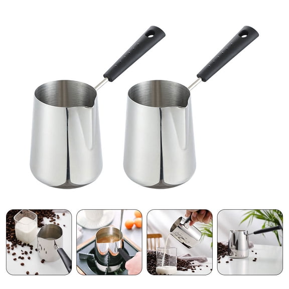 LOLIPPYY 2Pcs Multi-Purpose Stainless Steel Chocolate Melting Pot for Baking and Heating