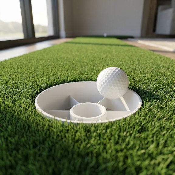 LOLIPPYY 2Pcs White Golf Putting Cup Indoor with Stable Design for Accurate Putting Practice