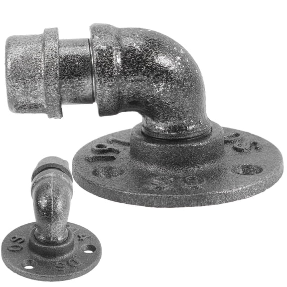 LOLIPPYY 2Pcs Multiuse Silver Metal Wall Hooks Space Saving Industrial Style Hanging Storage