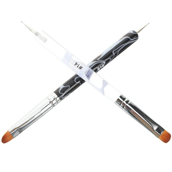 LOLIPPYY 2-Pack Nail Art Brushes in Assorted Colors for Women, Professional Craft Tools