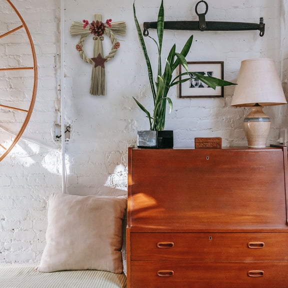 LOLIPPYY 2Pcs Olive Green Wreath Accessory for Handmade Hanging Decor and Festival Crafting