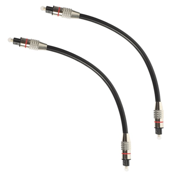 LOLIPPYY 2Pcs Optical Audio Cable for Car Use Black Fiber Cord Stable High Definition Sound Transmission
