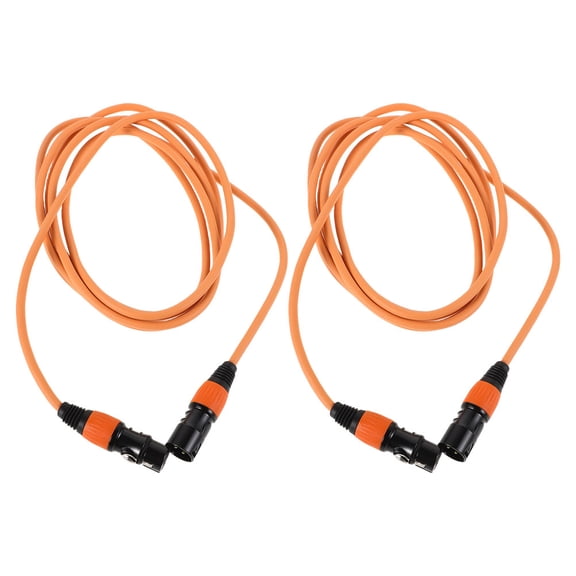 LOLIPPYY 2Pcs Orange Xlr Balanced Audio Cable Male to Female for Recording and Broadcast