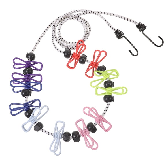 LOLIPPYY 2Pcs Outdoor Clothesline with Stainless Steel Clips Non Slip Drying Rope for Camping and Travel